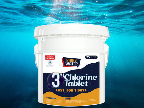 25/50/75 lbs 3 Inch Stabilized Chlorine Tablets for Sanitizing Swimming Pools/Individually Wrapped, Long Lasting/99% Available Chlorine